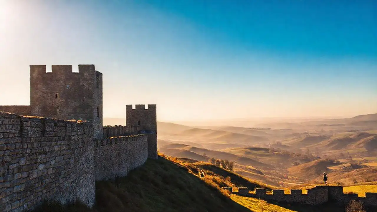 Paisaje antiguo, tranquilo y extenso