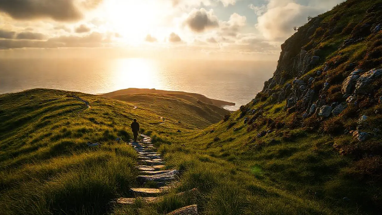 Un paisaje costero sereno y vasto