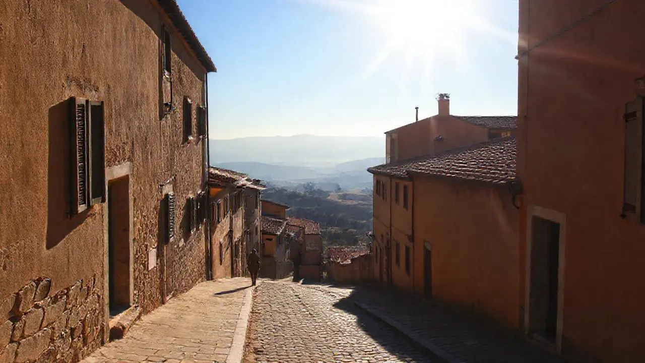 Paz italiana, luz y piedra antigua