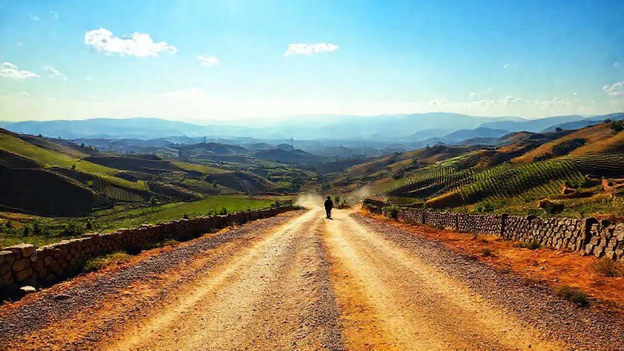 Paisaje rural, vasto y sereno