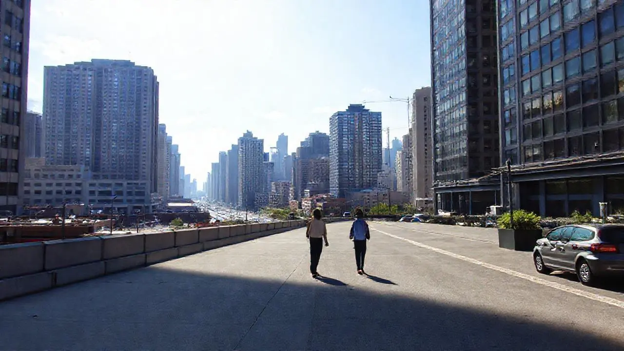 Ciudad vasta, luminosa y tranquila