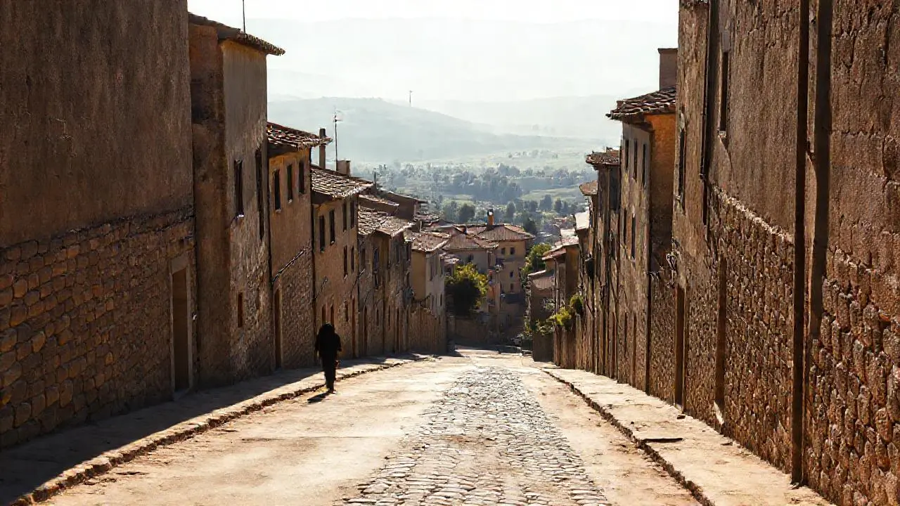Pueblo antiguo, tranquilo y lleno de atmósfera