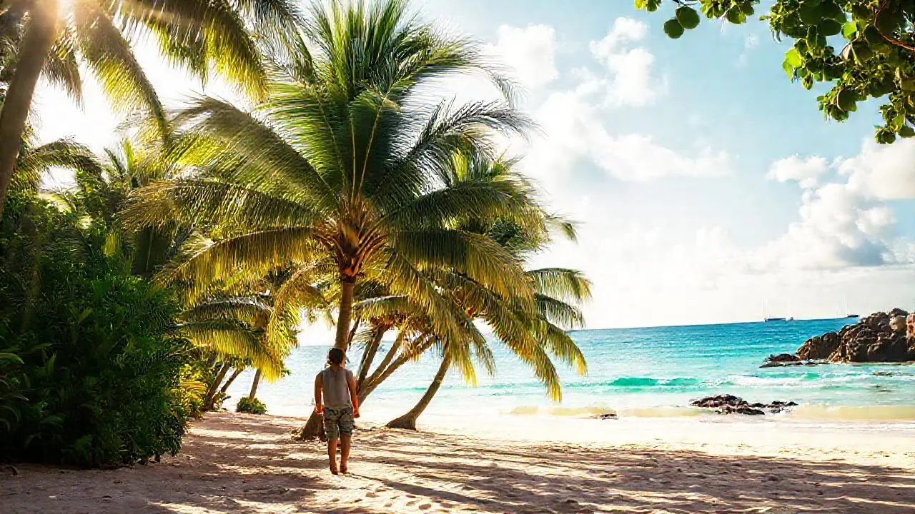 Playa dominicana, tranquila y soleada