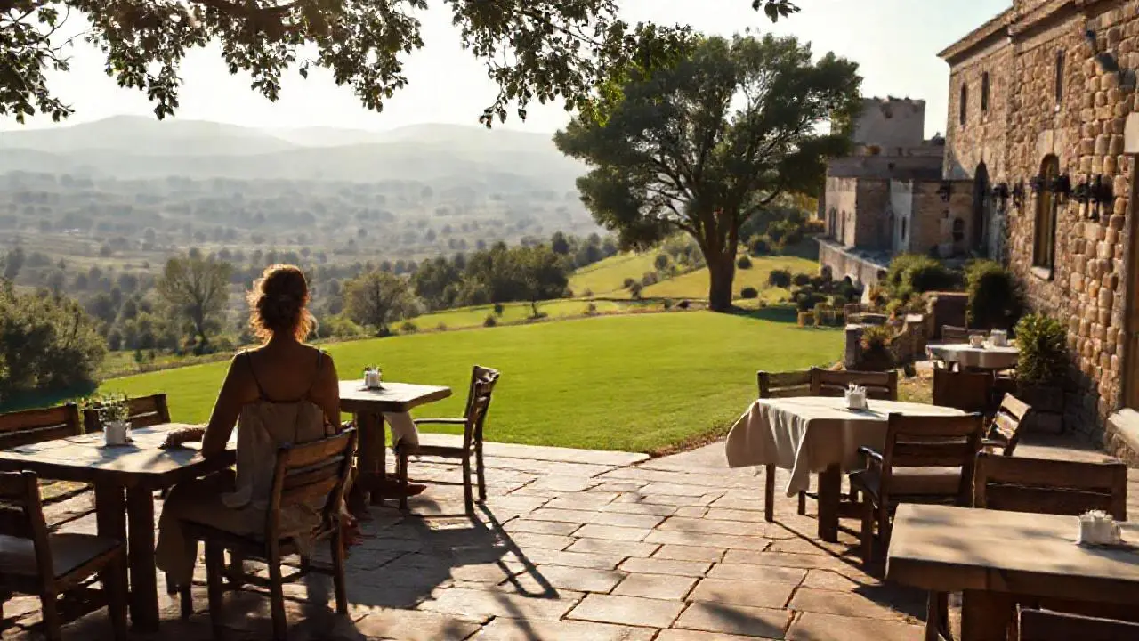 Serena escena de verano y naturaleza
