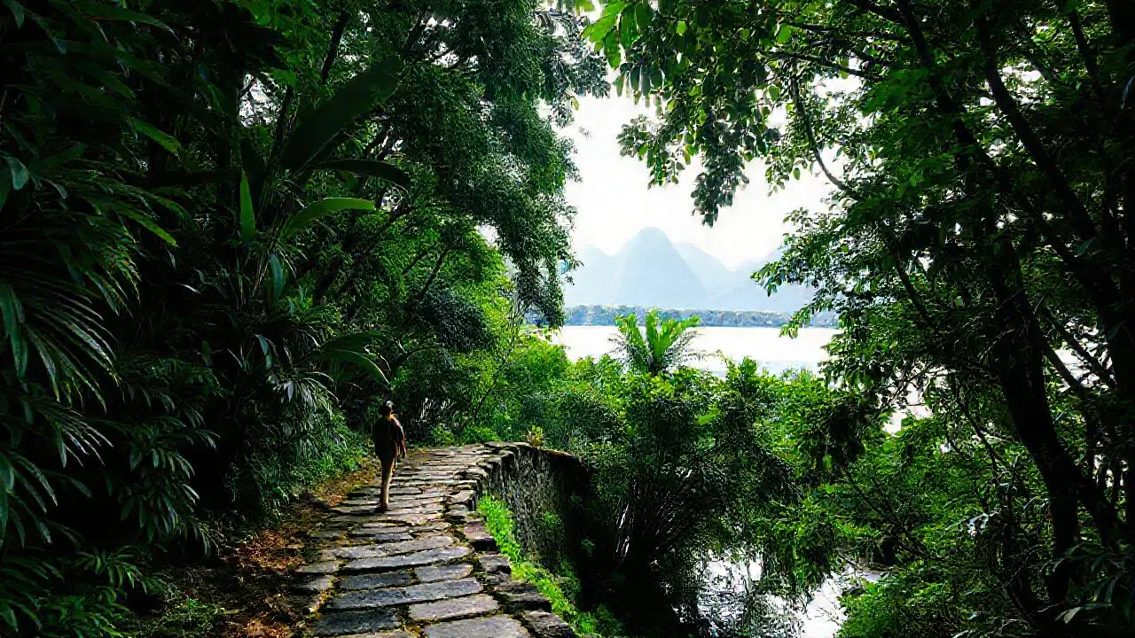 Paz natural en exuberante paisaje tropical