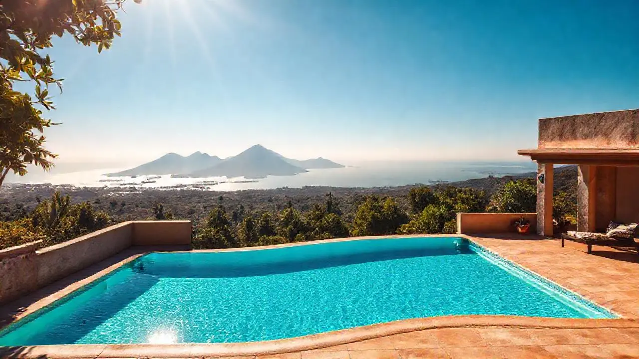 Paz relajante en un paisaje soleado