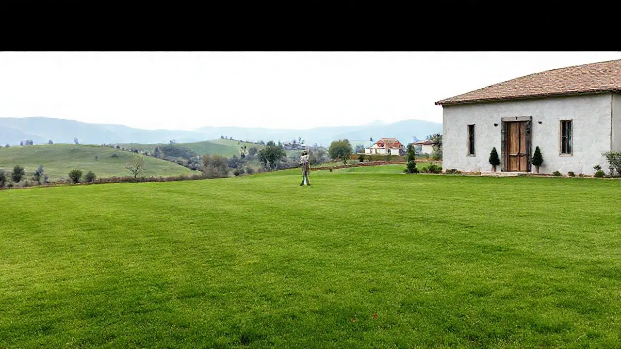 Tranquilidad rural, luz suave y espacio abierto