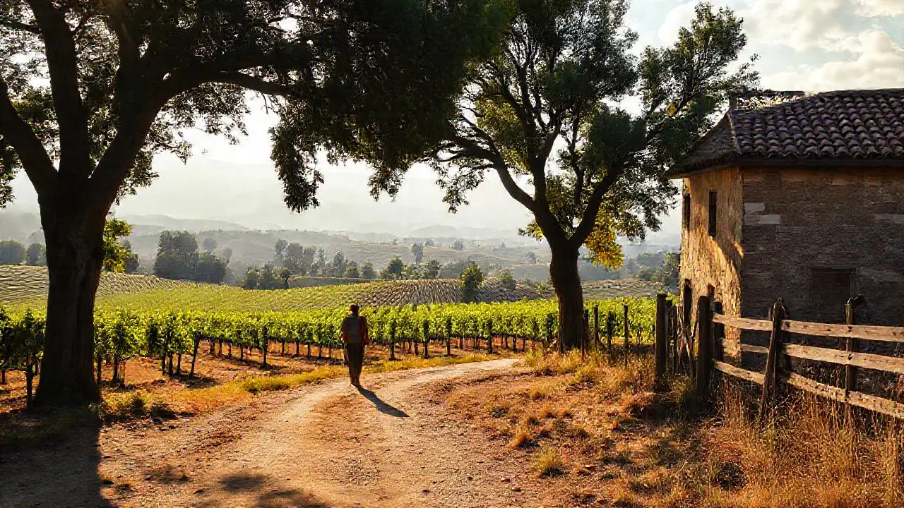 Paz rural, luz suave y color tierra