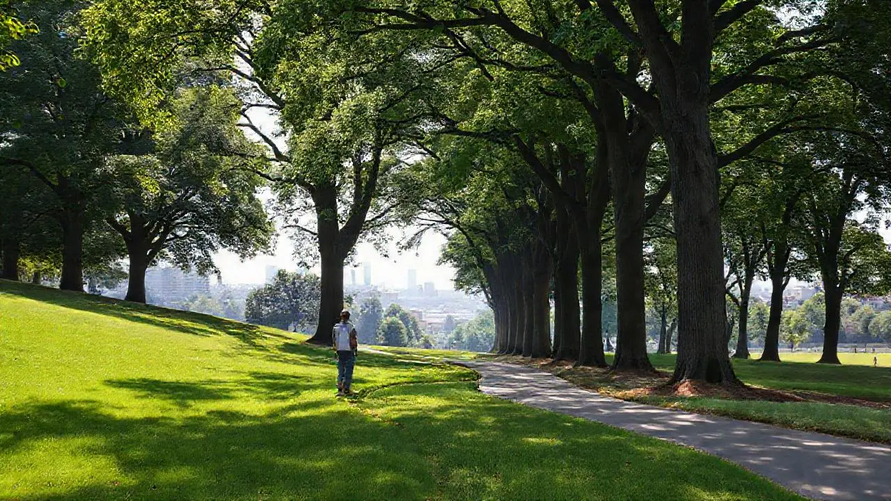 Paisaje tranquilo y natural bajo luz suave