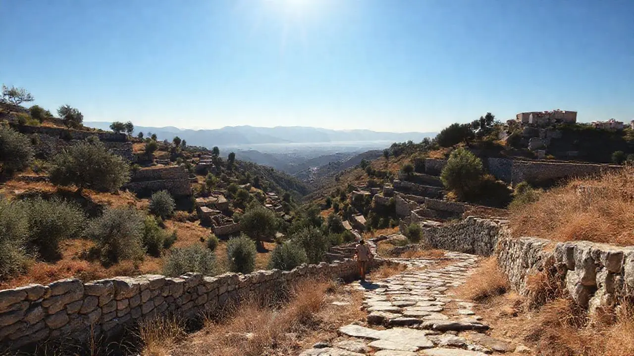 Paisaje rural tranquilo y soleado