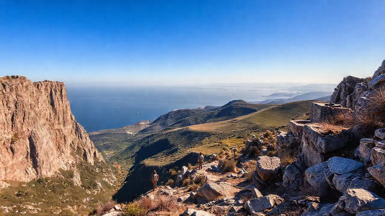 Paisaje extenso, rocoso y soleado