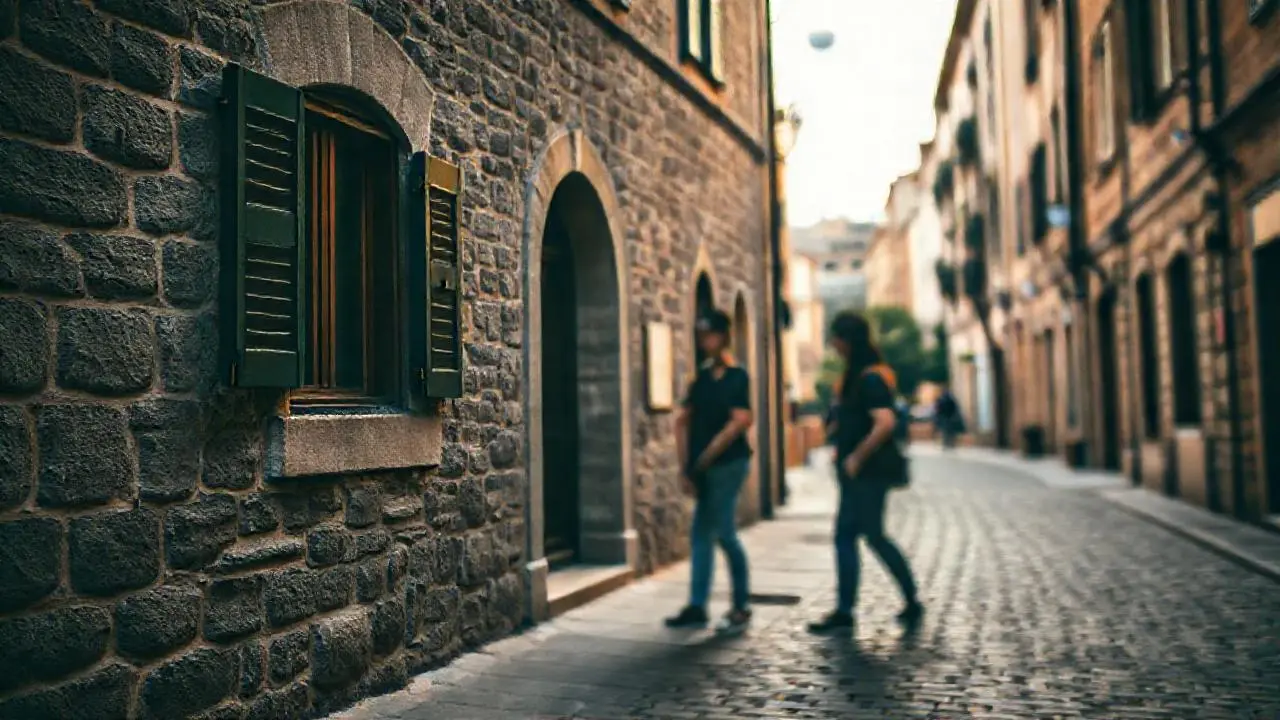 Calle tranquila con encanto rústico