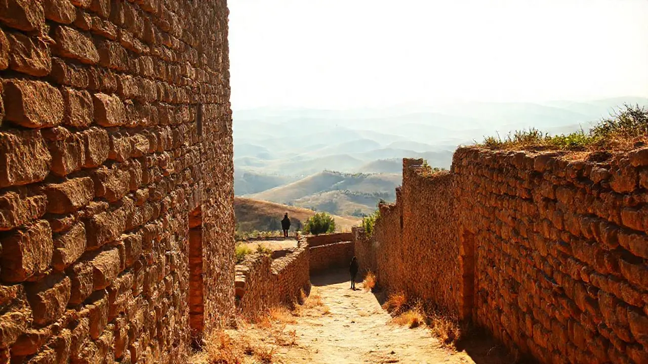 Paisaje toscano antiguo, sereno y vasto