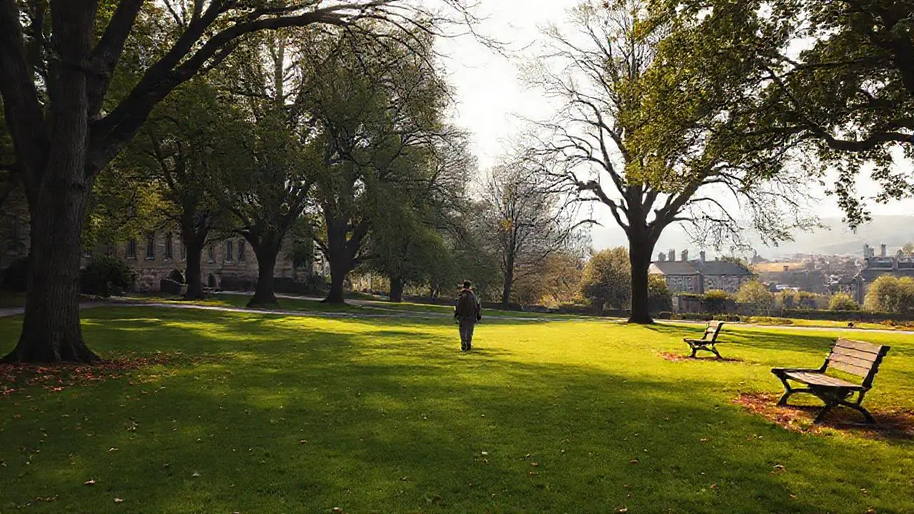 Paz natural, luz suave y perspectiva profunda