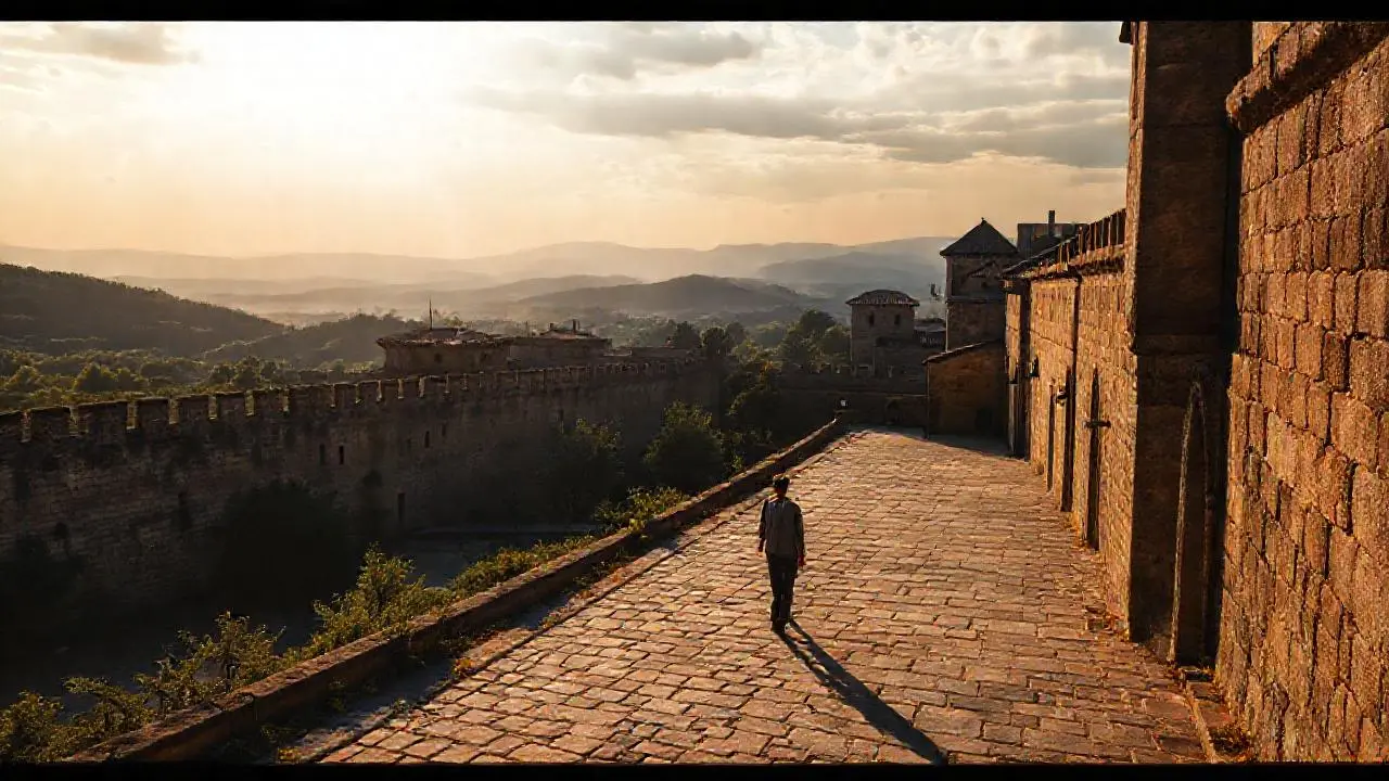 Paisaje antiguo, sereno y vasto