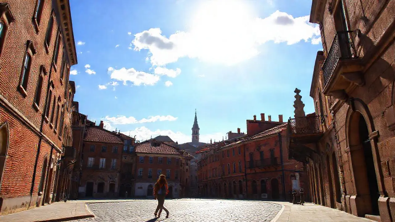 Paseo tranquilo en un barrio histórico
