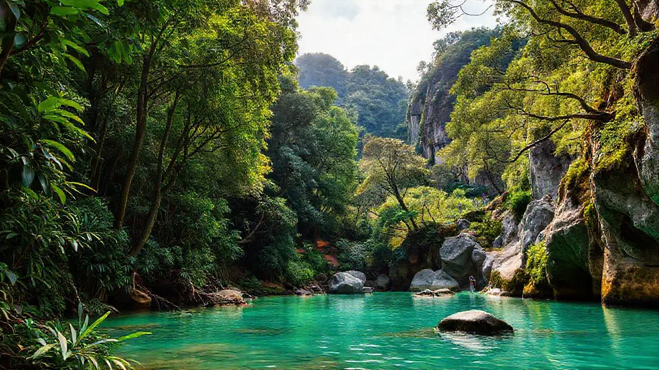 Un paisaje exuberante, sereno y natural